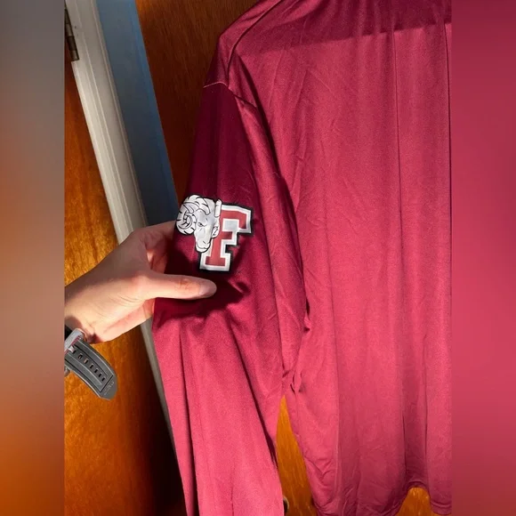 Yankees quarter zip maroon burgundy fordham rams New York xl adult - Picture 5 of 12